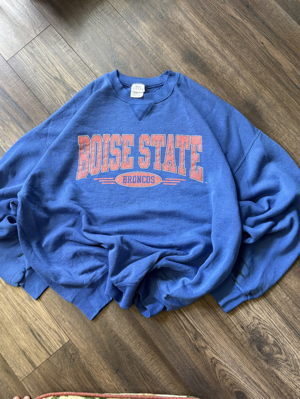 Vintage 90s Boise State Broncos Varsity Crewneck Sweatshirt XXL NCAA Collegiate